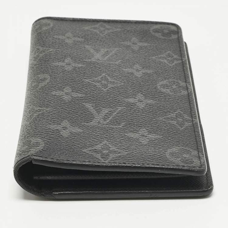 Pre Owned Louis Vuitton Graphite Monogram Canvas Brazza Wallet