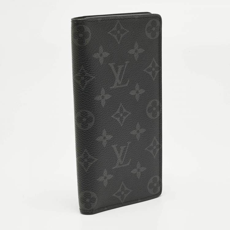 Pre Owned Louis Vuitton Graphite Monogram Canvas Brazza Wallet