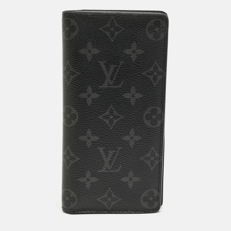 Pre Owned Louis Vuitton Graphite Monogram Canvas Brazza Wallet