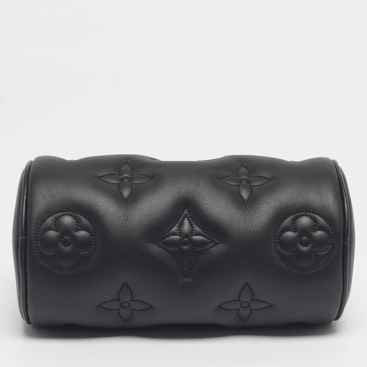 Pre Owned Louis Vuitton Black Bubblegram Leather Papillon BB Bag