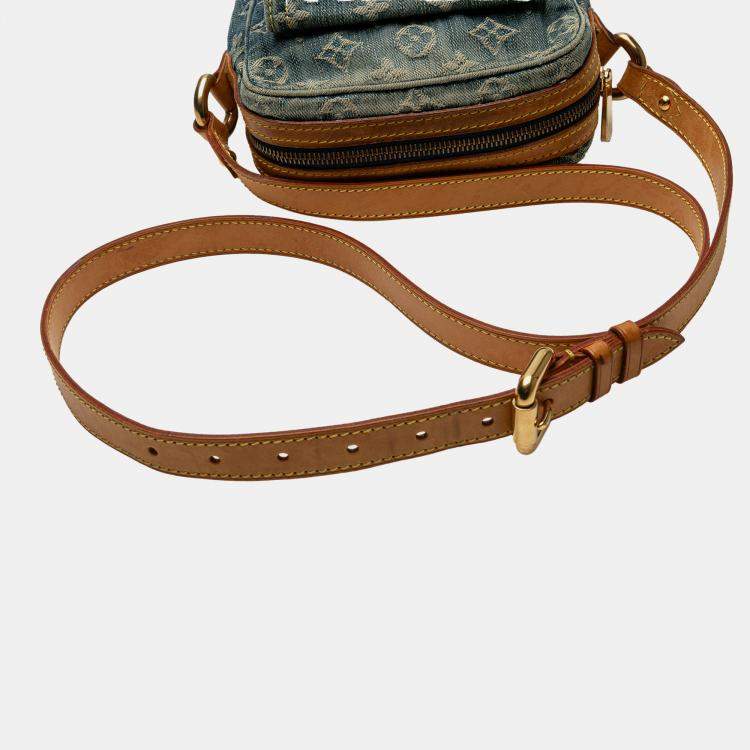Pre Owned Louis Vuitton Blue Monogram Denim Camera Bag