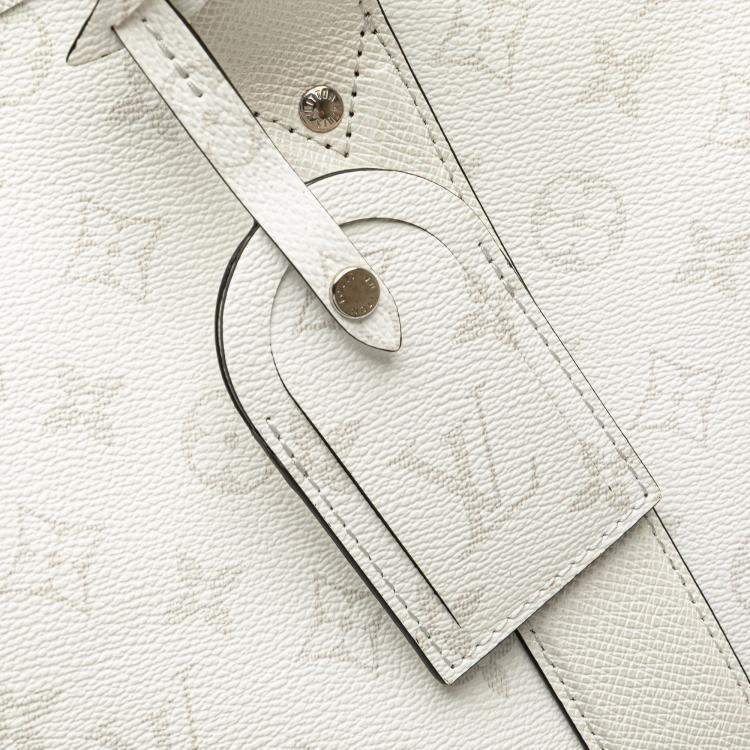 Pre Owned Louis Vuitton White Monogram Taigarama Weekend Tote