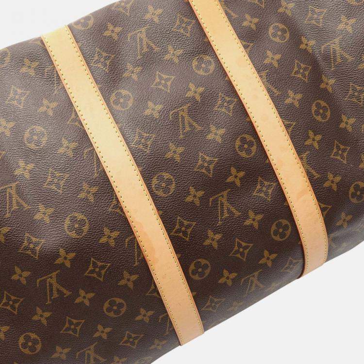 Pre Owned Louis Vuitton Brown Monogram Keepall 55