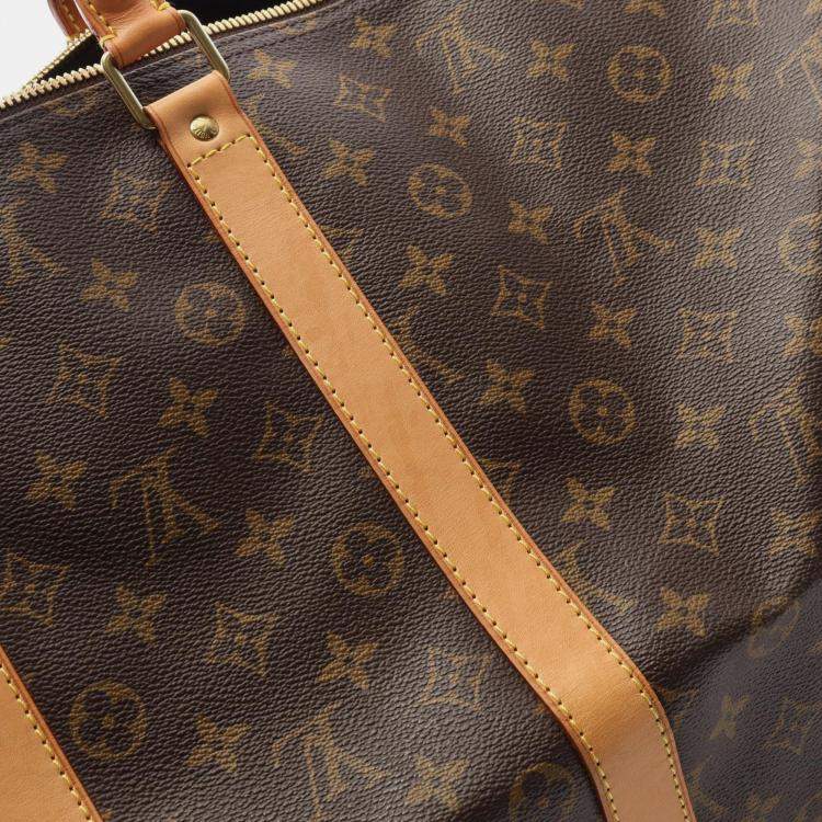 Pre Owned Louis Vuitton Brown Monogram Keepall 55