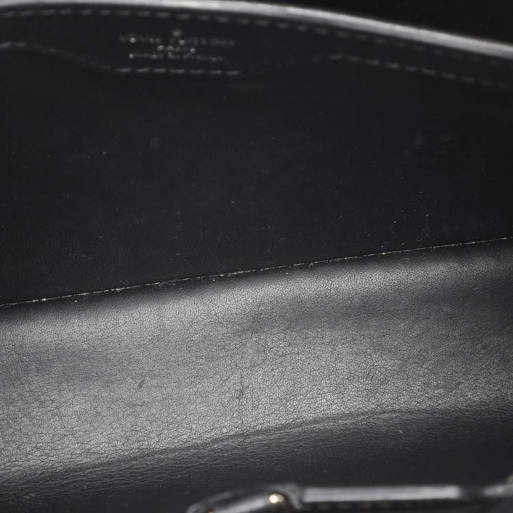 Pre Owned Louis Vuitton Black Taurillon Leather Grommet Capucines BB Bag