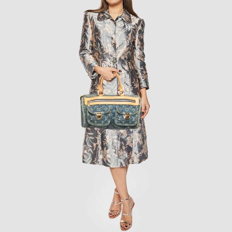 Pre Owned Louis Vuitton Blue Monogram Denim Neo Speedy Bag