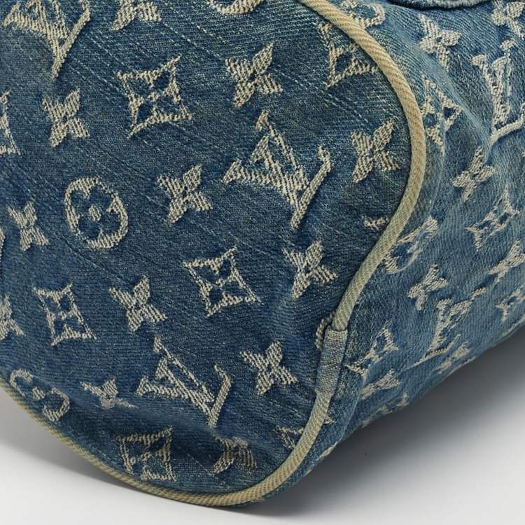 Pre Owned Louis Vuitton Blue Monogram Denim Neo Speedy Bag