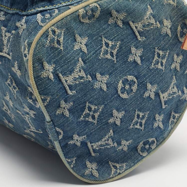 Pre Owned Louis Vuitton Blue Monogram Denim Neo Speedy Bag