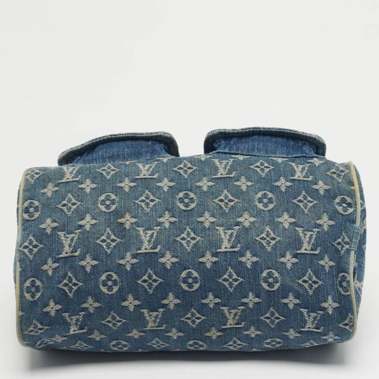 Pre Owned Louis Vuitton Blue Monogram Denim Neo Speedy Bag