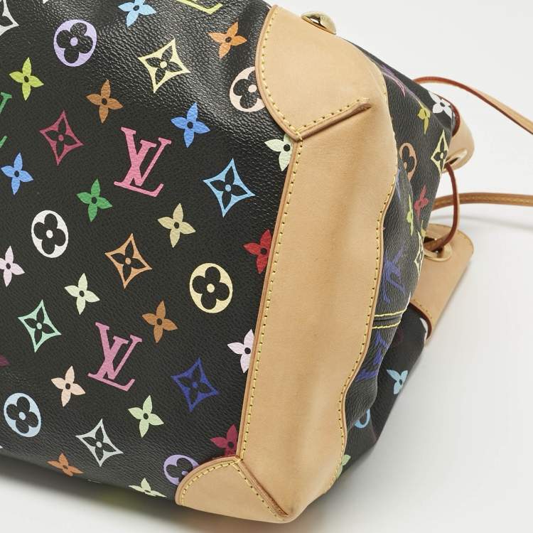 Pre Owned Louis Vuitton Black Monogram Multicolor Canvas Ursula Bag