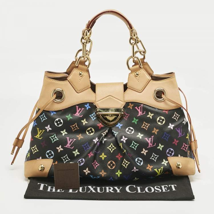 Pre Owned Louis Vuitton Black Monogram Multicolor Canvas Ursula Bag