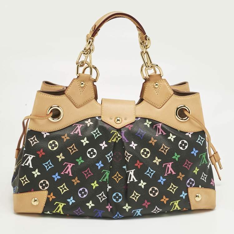 Pre Owned Louis Vuitton Black Monogram Multicolor Canvas Ursula Bag