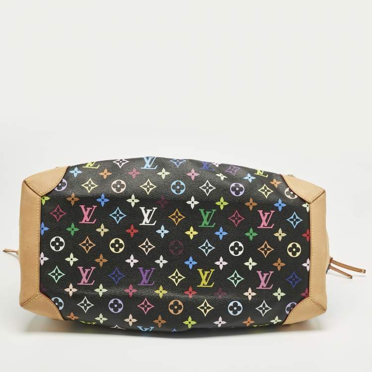 Pre Owned Louis Vuitton Black Monogram Multicolor Canvas Ursula Bag