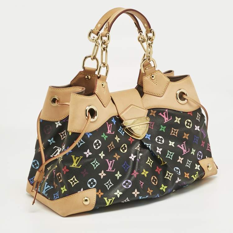 Pre Owned Louis Vuitton Black Monogram Multicolor Canvas Ursula Bag
