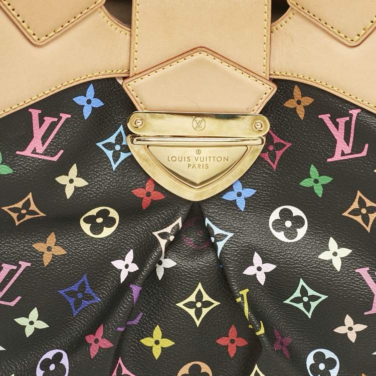 Pre Owned Louis Vuitton Black Monogram Multicolor Canvas Ursula Bag
