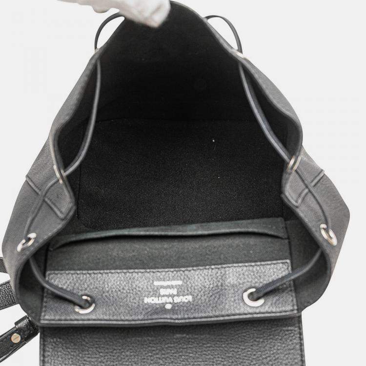 Pre Owned Louis Vuitton Black Leather Taurillon Lockme Backpack