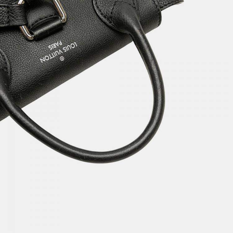 Pre Owned Louis Vuitton Black Leather Taurillon Lockme Backpack
