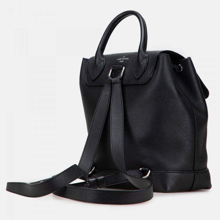 Pre Owned Louis Vuitton Black Leather Taurillon Lockme Backpack