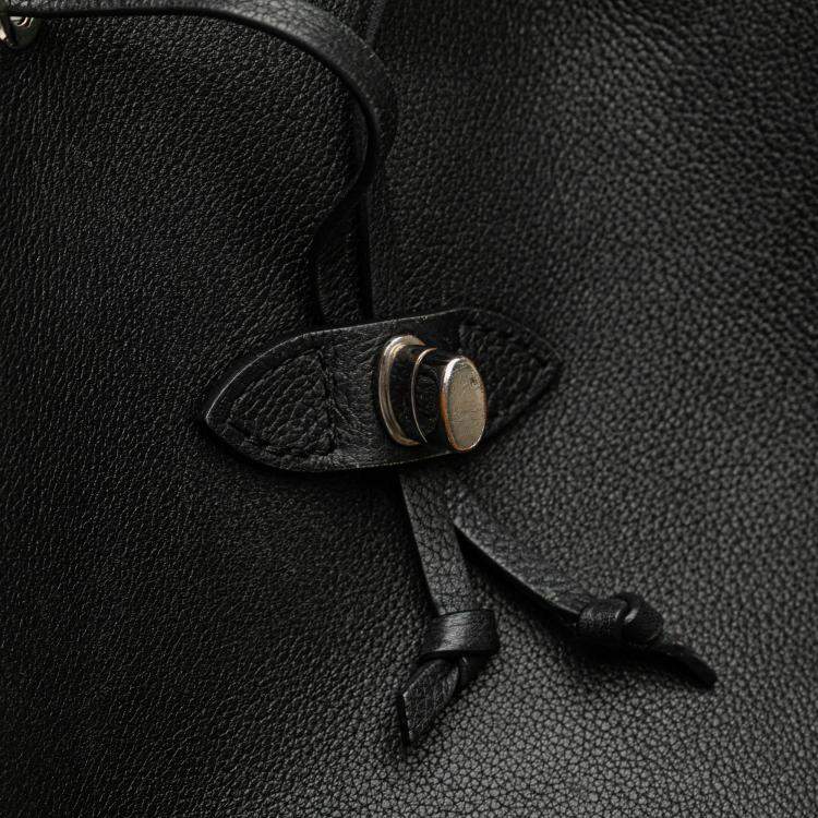 Pre Owned Louis Vuitton Black Leather Taurillon Lockme Backpack