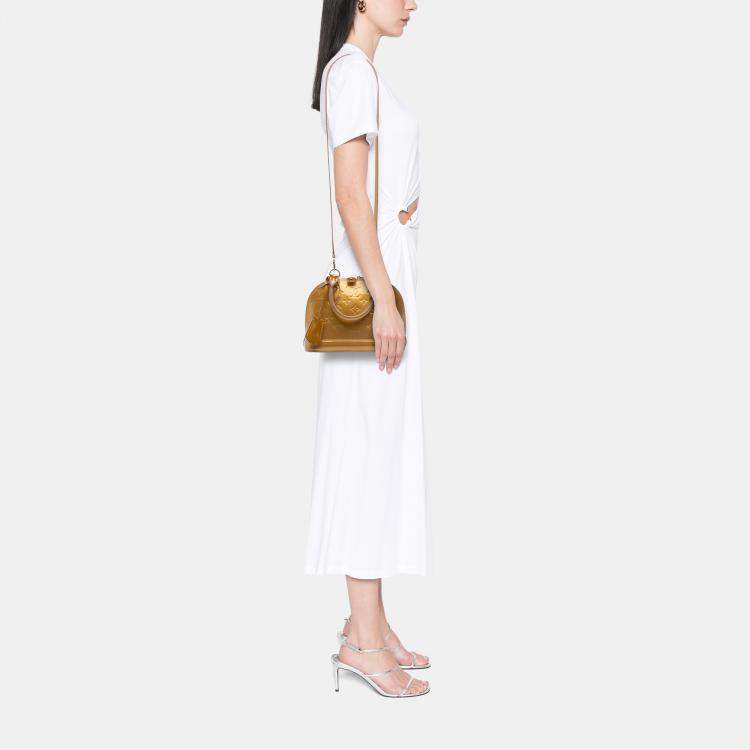 Pre Owned Louis Vuitton Gold Monogram Vernis Alma BB