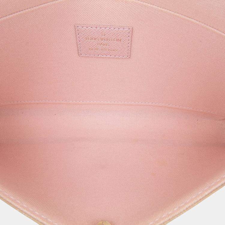 Pre Owned Louis Vuitton White Damier Azur Pochette Felicie