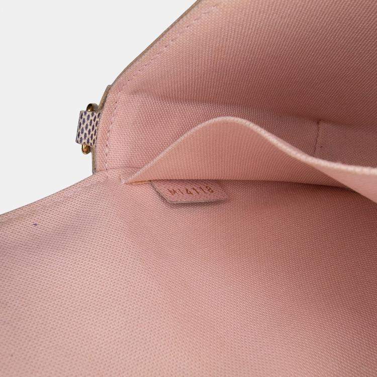 Pre Owned Louis Vuitton White Damier Azur Pochette Felicie