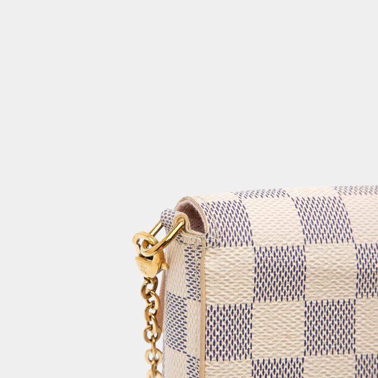 Pre Owned Louis Vuitton White Damier Azur Pochette Felicie