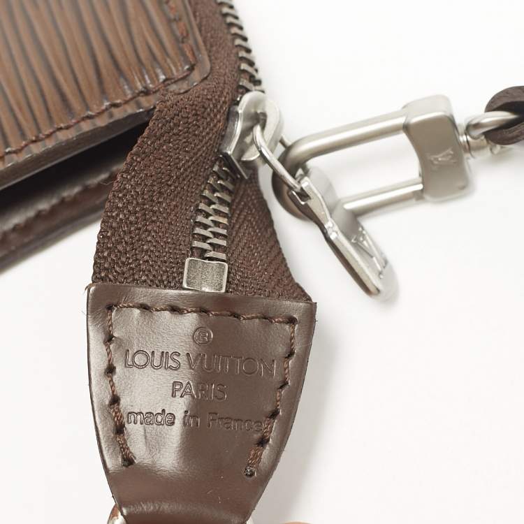 Pre Owned Louis Vuitton Moka Epi Leather Pochette Accessoires Bag