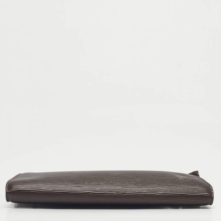 Pre Owned Louis Vuitton Moka Epi Leather Pochette Accessoires Bag