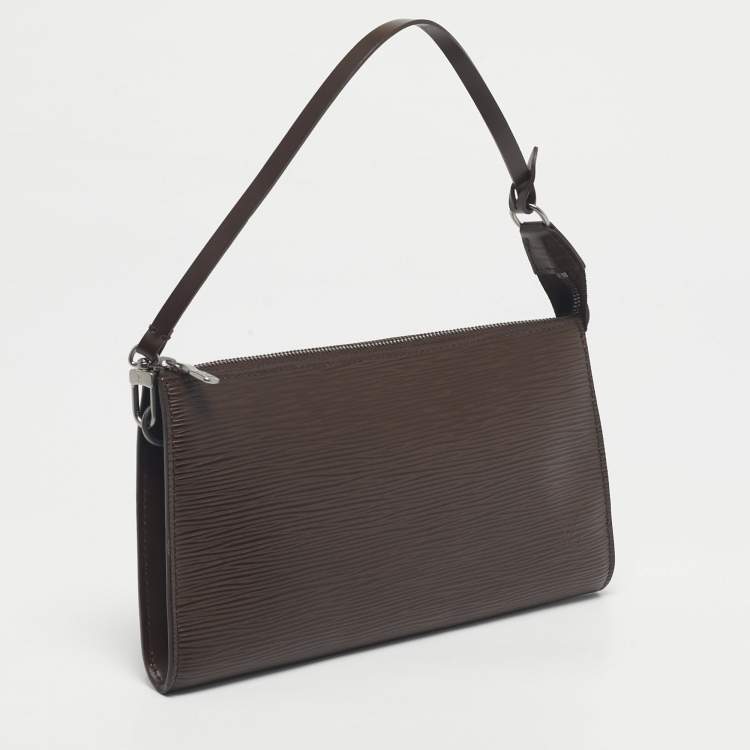 Pre Owned Louis Vuitton Moka Epi Leather Pochette Accessoires Bag
