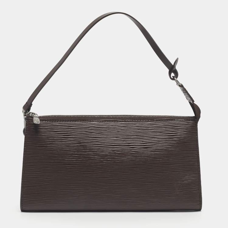Pre Owned Louis Vuitton Moka Epi Leather Pochette Accessoires Bag