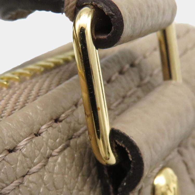 Pre Owned Louis Vuitton Nano Speedy Tourterellegray Monogram Empreinte Leather Size Nano