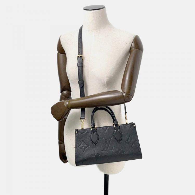 Pre Owned Louis Vuitton Onthego Ew Noir Monogram Empreinte