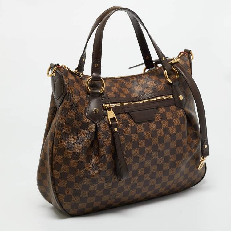 Pre Owned Louis Vuitton Damier Ebene Canvas Evora MM Bag