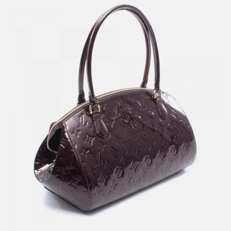 Pre Owned Louis Vuitton Sherwood Monogram Vernis Amarante GM Shoulder Bag
