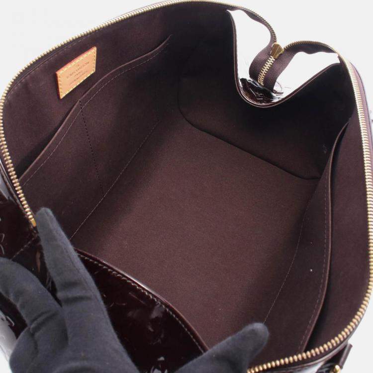 Pre Owned Louis Vuitton Sherwood Monogram Vernis Amarante GM Shoulder Bag