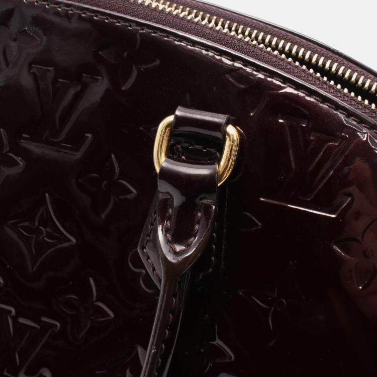 Pre Owned Louis Vuitton Sherwood Monogram Vernis Amarante GM Shoulder Bag
