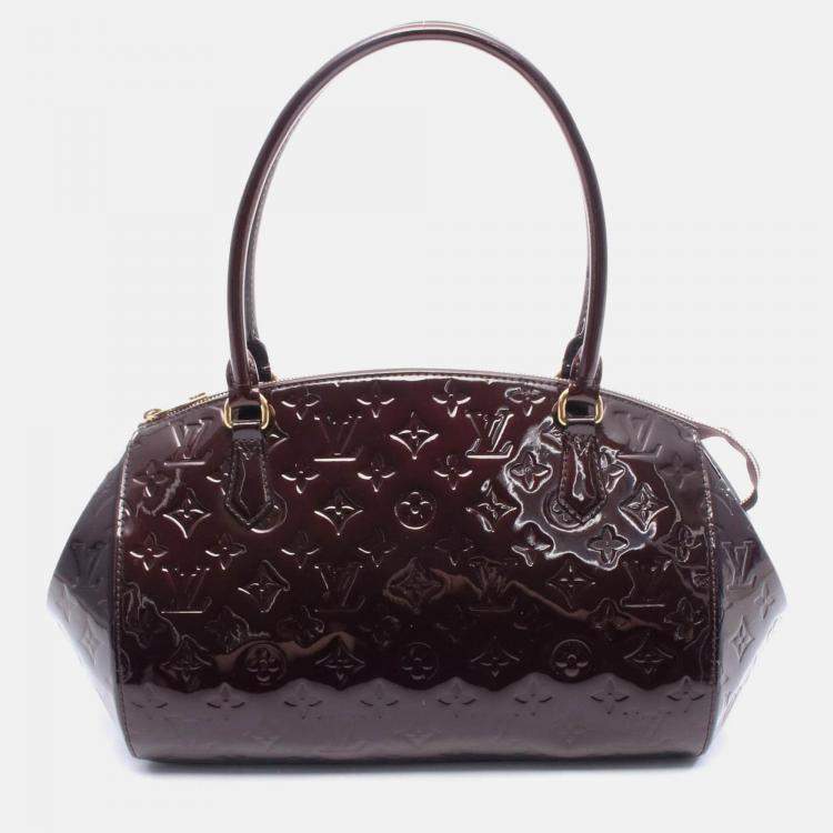 Pre Owned Louis Vuitton Sherwood Monogram Vernis Amarante GM Shoulder Bag