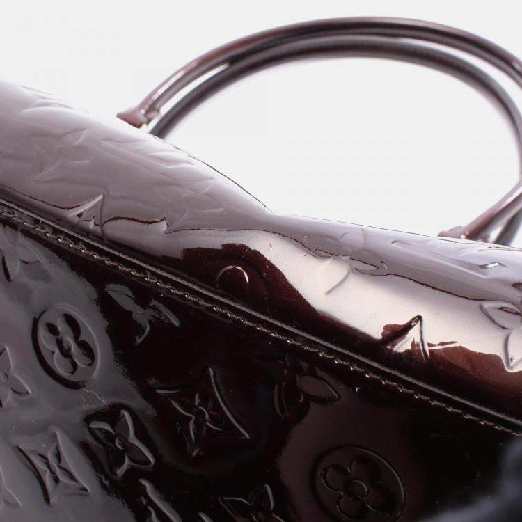 Pre Owned Louis Vuitton Sherwood Monogram Vernis Amarante GM Shoulder Bag