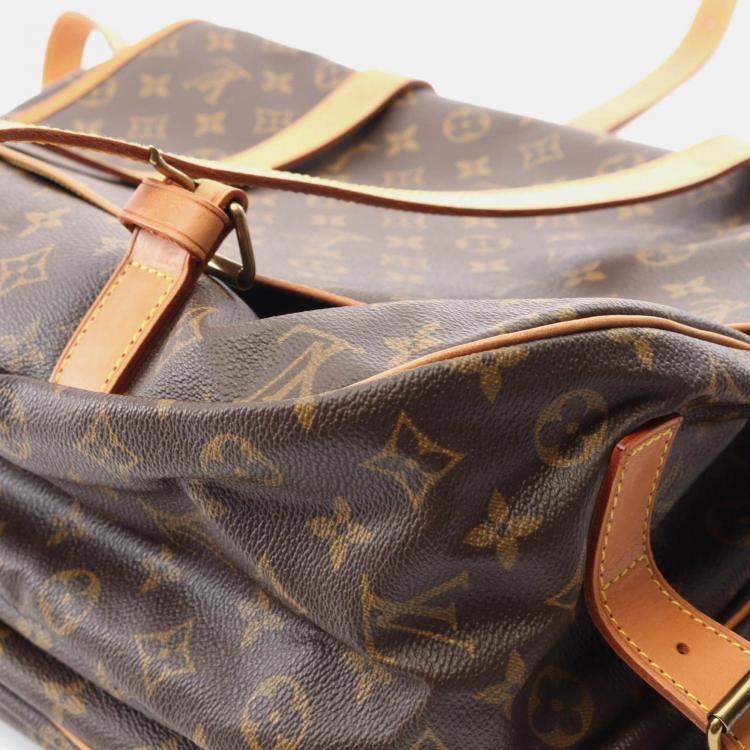 مملوكة مسبقًا Louis Vuitton Saumur 43 Brown Monogram Canvas Leather Shoulder Bag