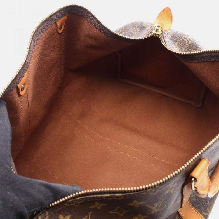 Pre Owned Louis Vuitton Keepall Brown Monogram Canvas Duffel Bag