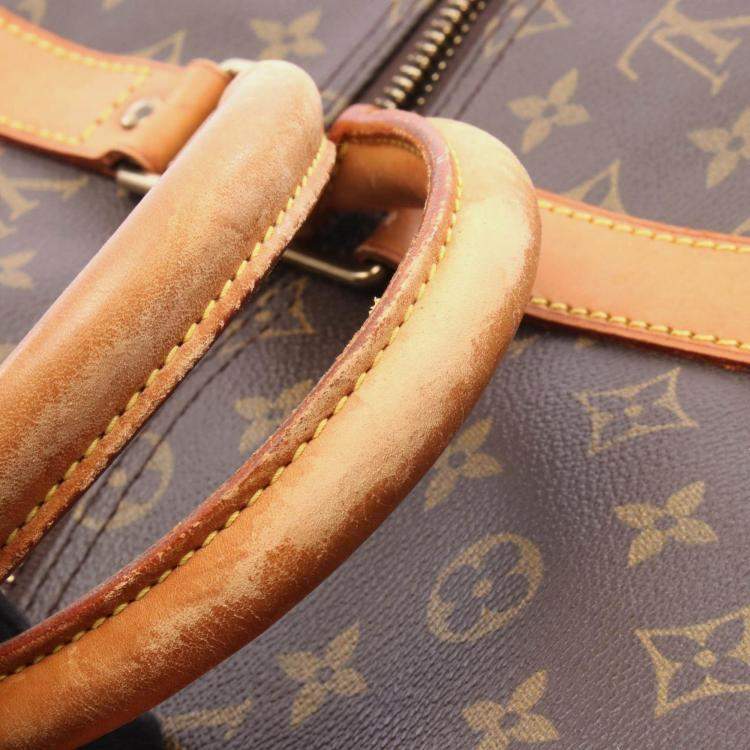 Pre Owned Louis Vuitton Keepall Brown Monogram Canvas Duffel Bag