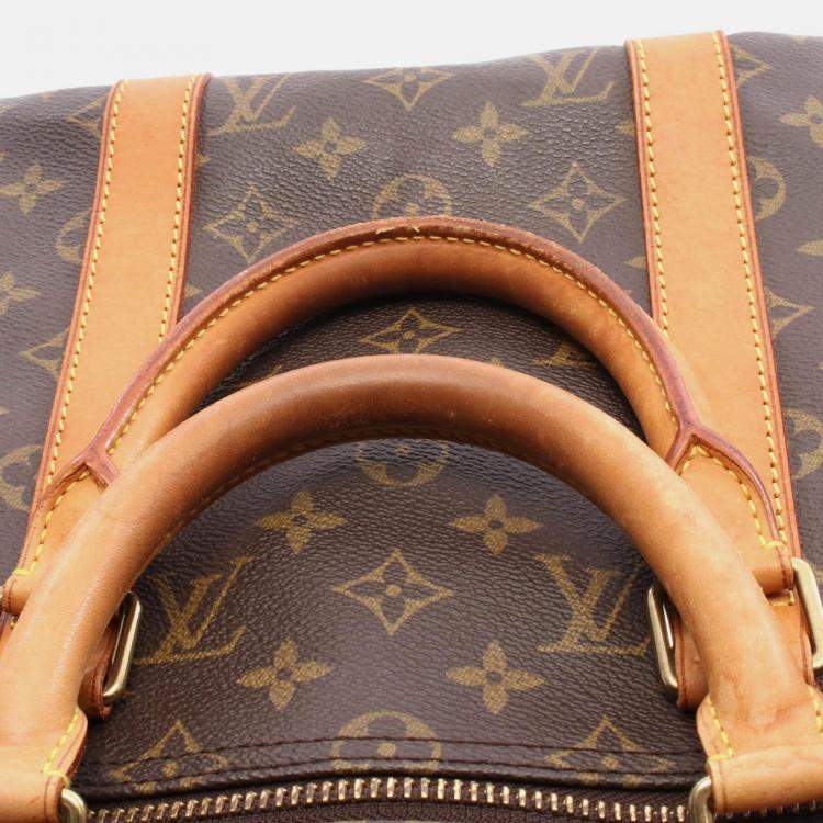 Pre Owned Louis Vuitton Keepall Brown Monogram Canvas Duffel Bag