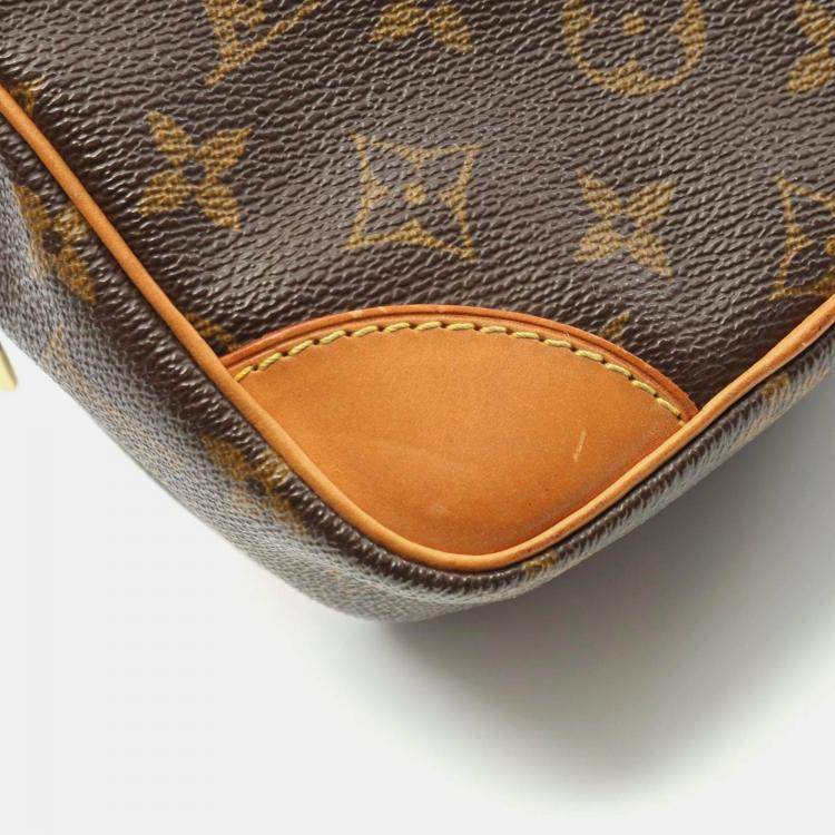 Pre Owned Louis Vuitton Amazon Brown Monogram Canvas Leather Crossbody Shoulder Bag