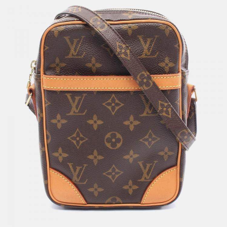 Pre Owned Louis Vuitton Danube Brown Monogram Shoulder Crossbody Bag