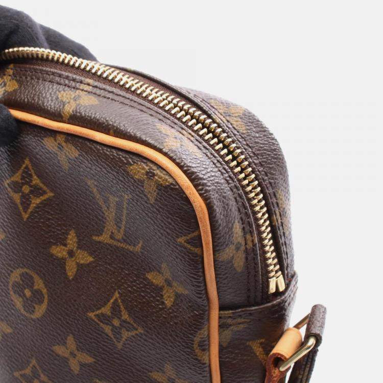 Pre Owned Louis Vuitton Danube Brown Monogram Shoulder Crossbody Bag