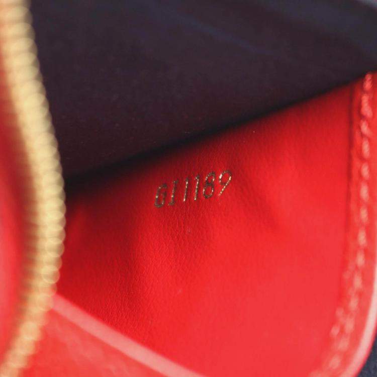 Pre Owned Louis Vuitton Pochette Double Zip Shoulder Bag Monogram Empreinte Red