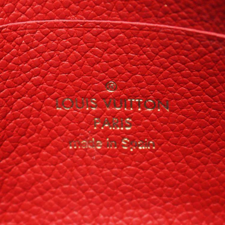 Pre Owned Louis Vuitton Pochette Double Zip Shoulder Bag Monogram Empreinte Red