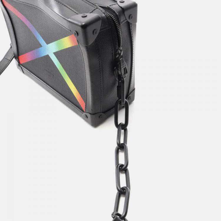 Pre Owned Louis Vuitton Soft Trunk  Rainbow Taiga Leather Bag