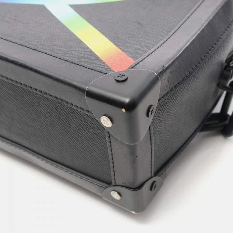 Pre Owned Louis Vuitton Soft Trunk  Rainbow Taiga Leather Bag
